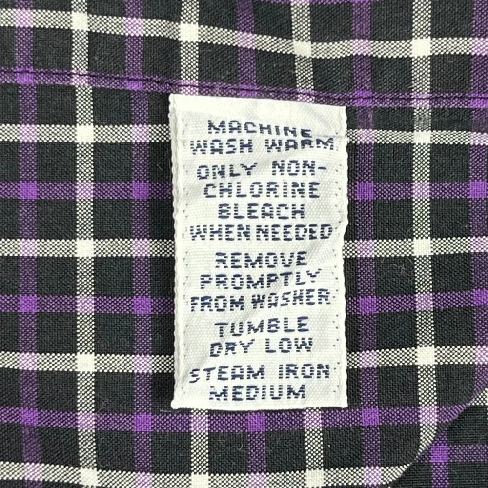Polo Ralph Lauren EUC Button Down Men's XL Purple Plaid Classic Fit‎ Cotton